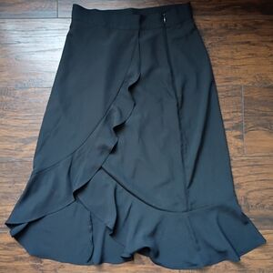 H&M Black Asymmetrical Ruffle Skirt
